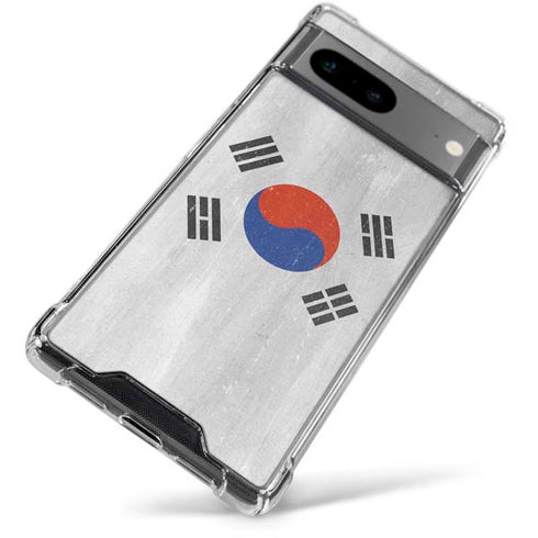 South Korean Flag Distressed Google Pixel 8 Clear Case